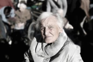 old woman with Alzheimer's disease