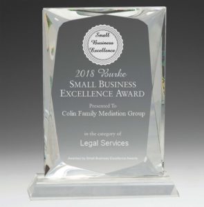 Excellence Award for Colin Family Mediation Group LLC